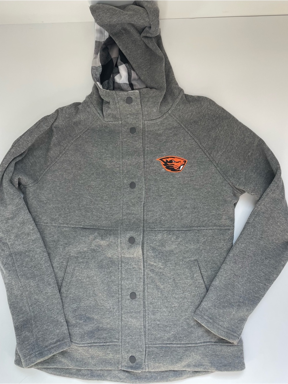 Colosseum Gray Hoodie Jacket with Orange Logo